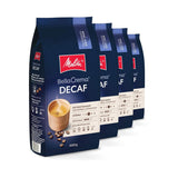 Melitta BellaCrema cafeïnevrije koffiebonen 4 x 1 kg ongemalen koffiebonen voor volautomatische koffiemachines cafeïnevrij licht gebrand Duits gebraad 3 sterkte