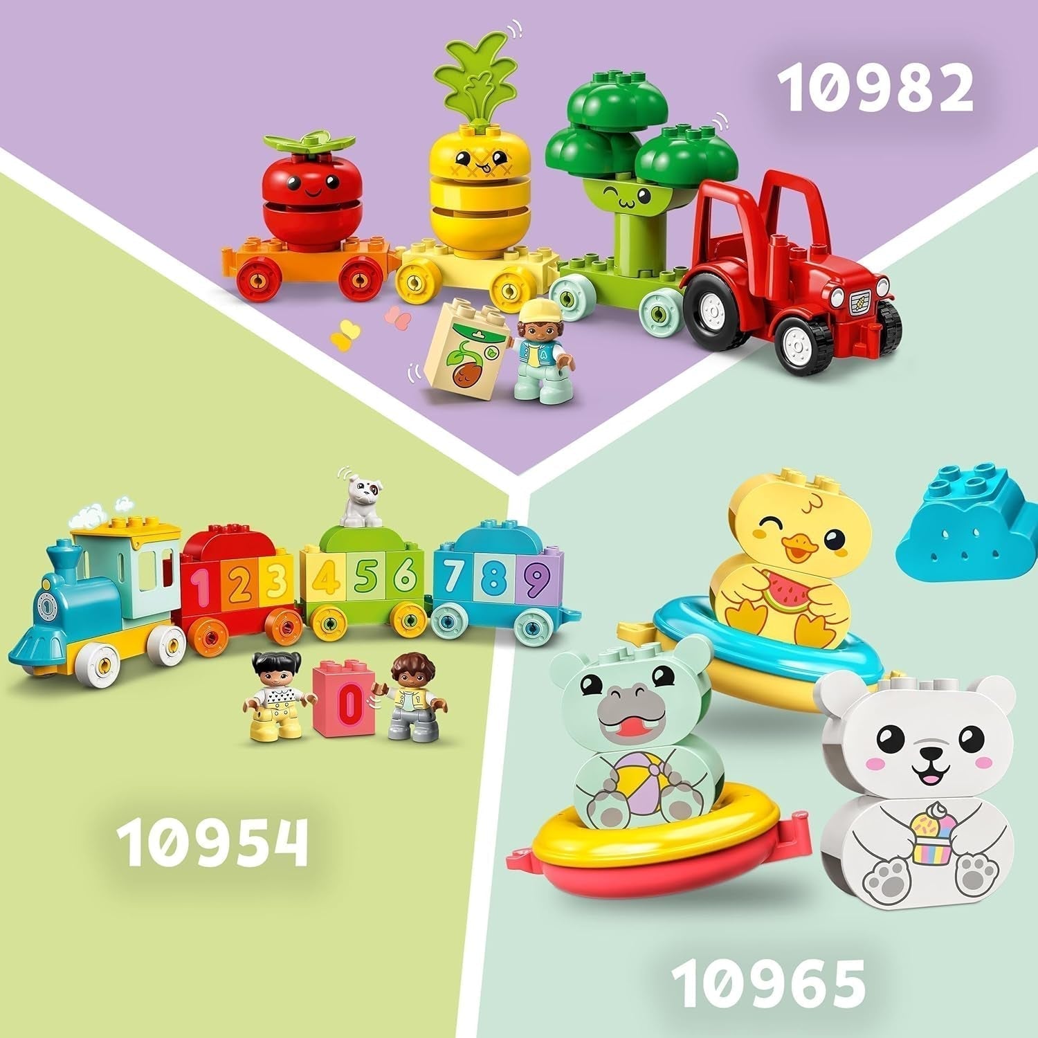 LEGO DUPLO Dierentrein, speelgoedtrein met wielen, creatief bouwen en herbouwen van dierenfiguren, educatief speelgoed voor peuters, verjaardagscadeau voor dierenliefhebbers meisjes en jongens van 1½ jaar oud 10412 bouwsets Besuche den LEGO-Store