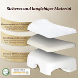 SAHEYER zijslaapkussen met arm, ergonomisch orthopedisch kussen, nek- en schouderkussen van traagschuim, nekkussen met armen in meerdere hoeken voor vele slaapposities (wit) Cervicale orthopedische kussens Naty Shop