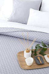 Todocama Fine Boutique sprei met piquépatroon, voor lente, zomer, herfst en winter, 100% superzachte microvezel, multifunctionele deken, 140/150/160-250 X 260 cm, lichtgrijs Bedden en dekens Beuche den Todocama-Store