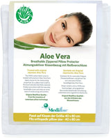 Mediflow aloë vera kussensloop, kussenbeschermer, katoen, wit, 40 X 80 Cm Naty Shop standaard kussens 40 X 80 Cm