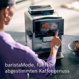 Siemens EQ900 automatische espressomachine, groot TFT-kleurenscherm, 2 bonencontainers, 36 warme en koude dranken, koude koffie, superstil, tweekopsfunctie, app-bediening, roestvrij staal, TQ907D03