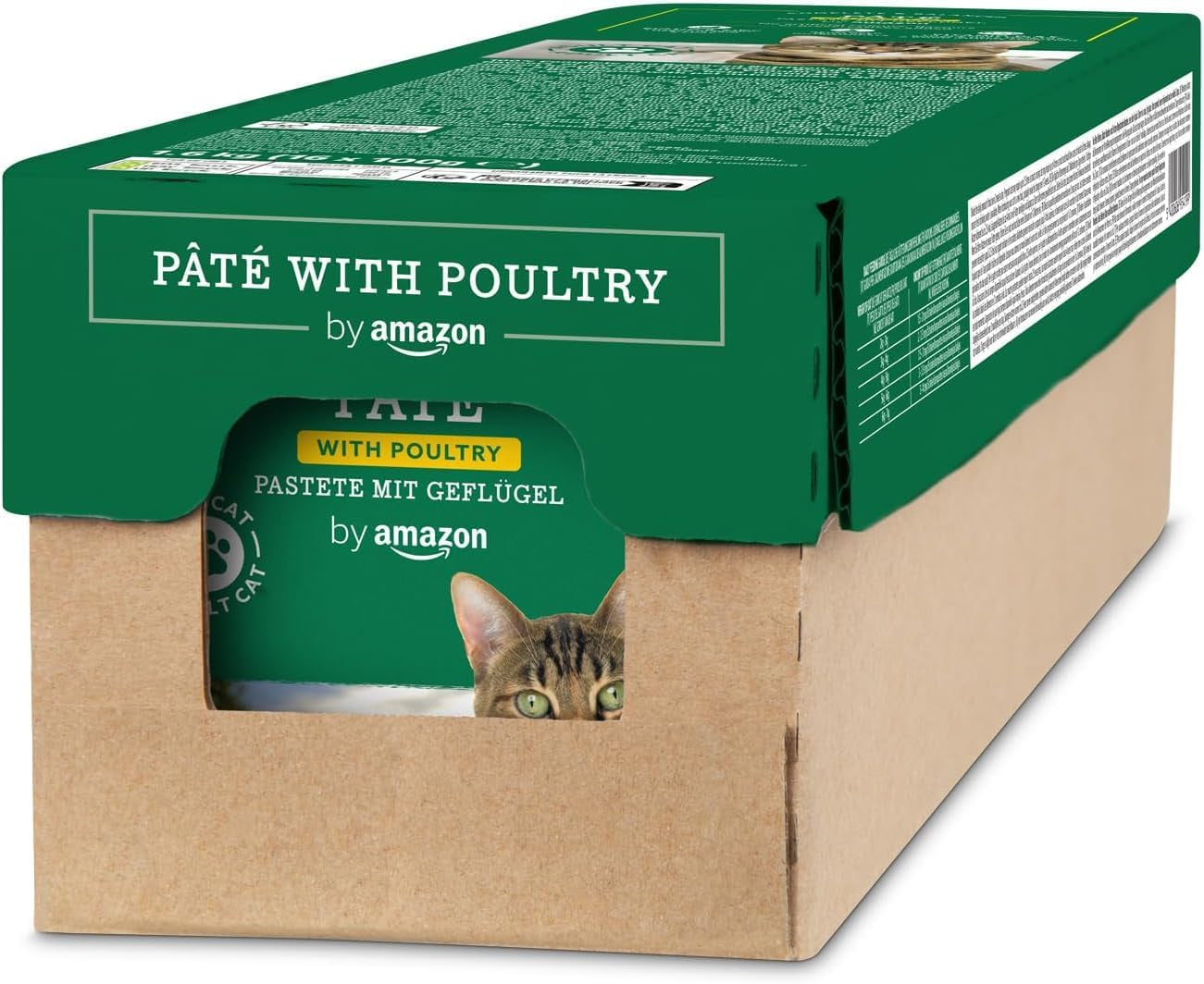 Levenslang door Amazon Katzenfutter, nass, Pastete mit Geflügel, 100 g, 16 Stück
