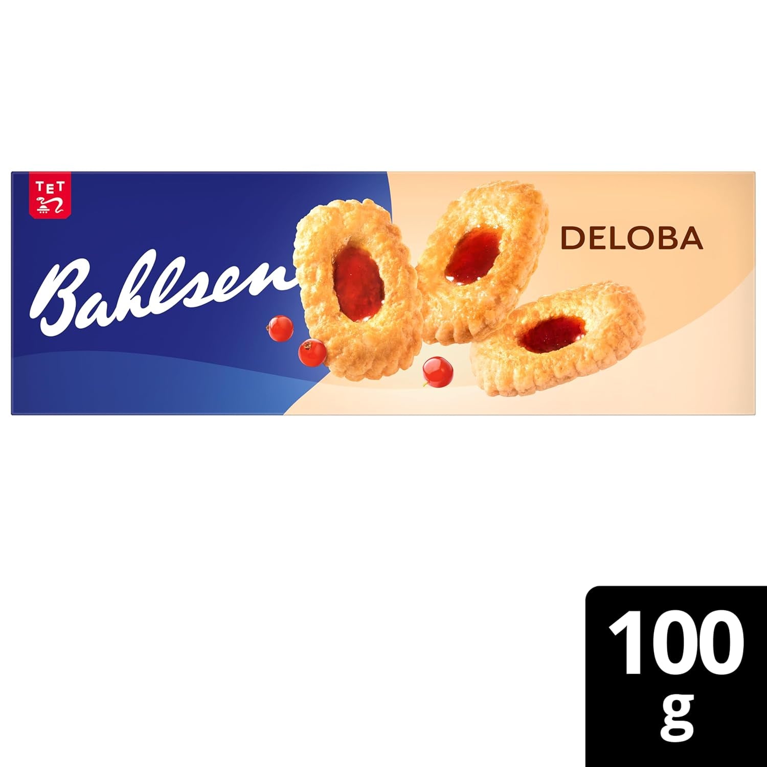 Bahlsen Deloba - 1 pakje - Bladerdeeg van zwarte bessen en kersen (1 x 100 g)