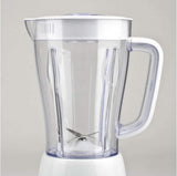 Girmi FR46 Elektrische Mixer, 1,5 Liter, 2 Geschwindigkeiten Met Pulse-Funktion, 4 Edelstahlklingen, Messbecherdeckel, Messbecher Mit Scale, Sicherheitseinrichtung, Weiß/Rot Kitchen Naty Shop