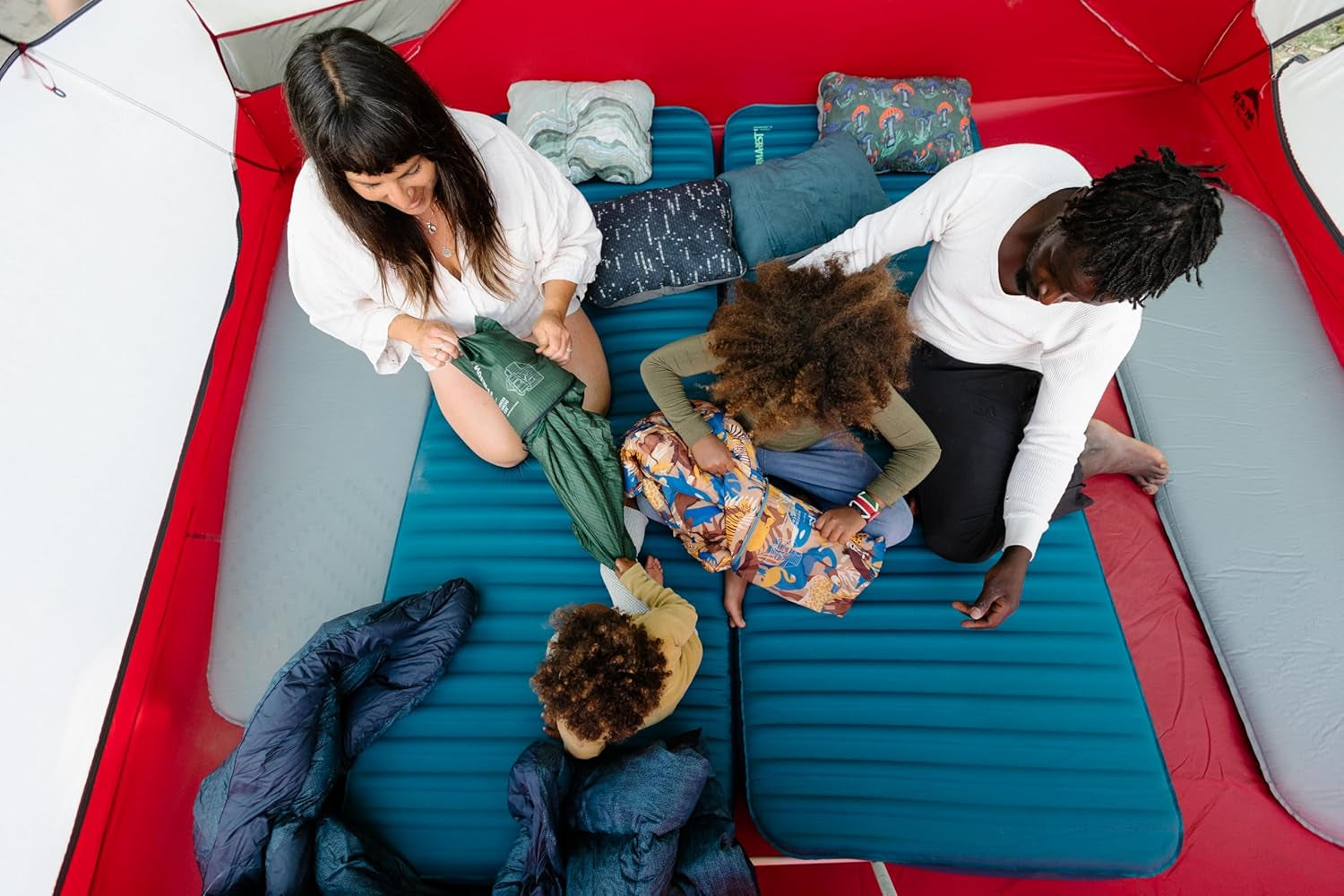 Therm-A-Rest Cascade Samendrukbaar kussen met koord, Campingkussen, Kleur: Topowave, Maat: L Naty Shop Reiskussens