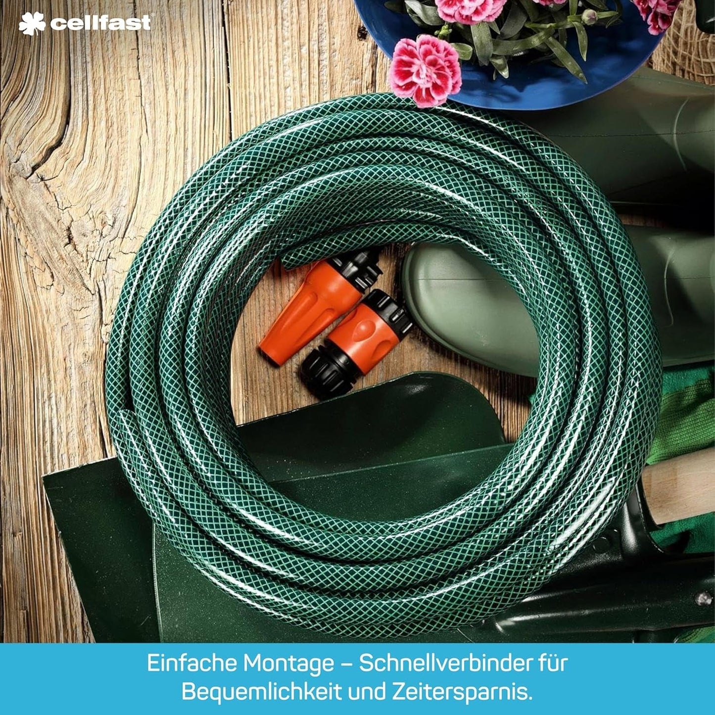 CELLFAST sproeierset, tuinsproeier, gazonsproeier voor bloemen en planten, Quick Connect, zuinig