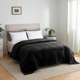 Good Nite Cosy Deken Fluffy Deken Beddeken Sofadeken XL Woondeken Fleecedeken 150X200Cm Zwart Zacht Warme Dekens Fluffy Deken Bedden en Dekens Good Nite