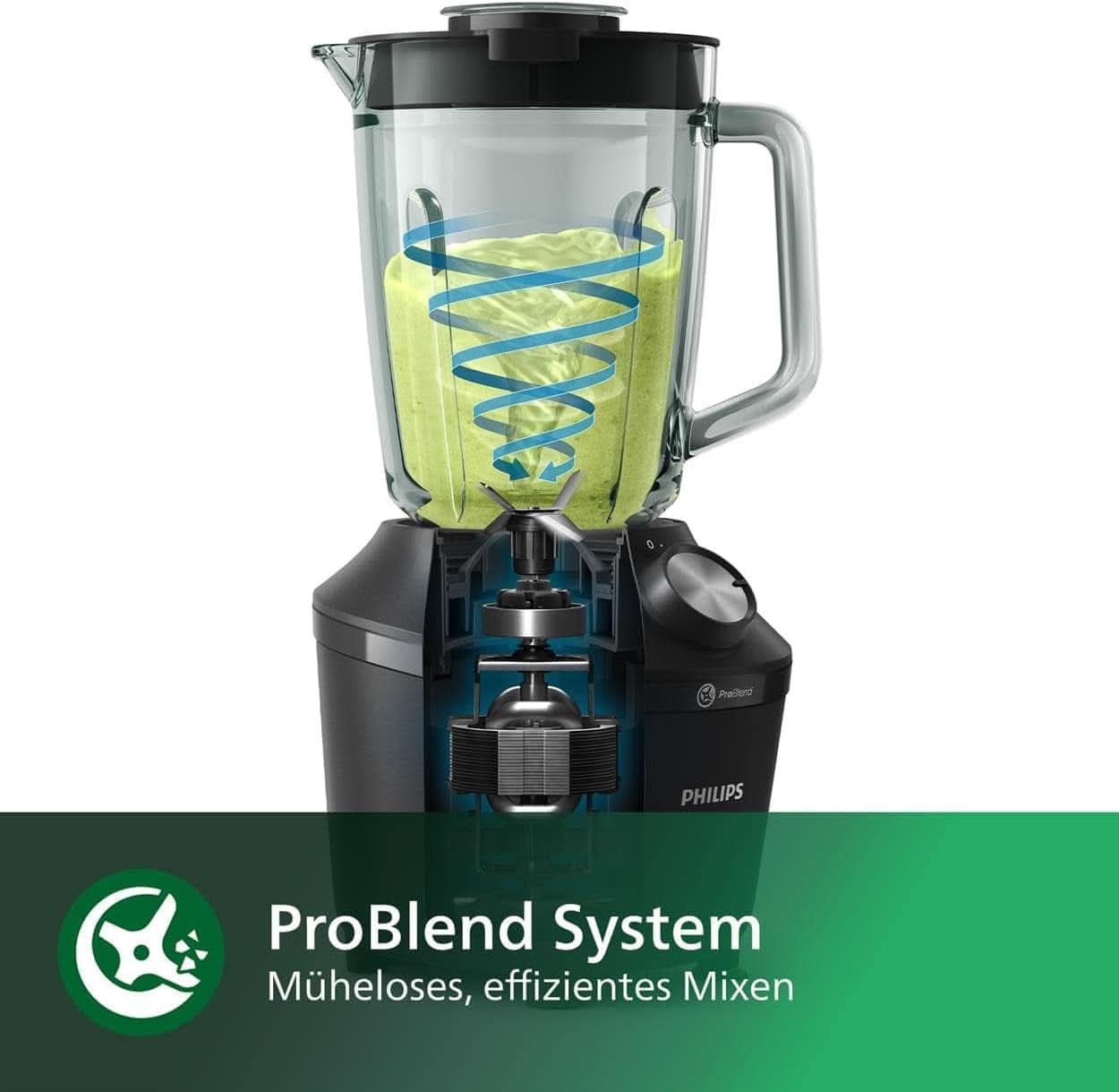 Philips Standmixer en Smoothie Maker – 600W, 2-liter-becher, Homeid-app, 2 elektrische apparaten + impulsfunctie, probleem, ijs-crush-functie (HR2291/41) Keuken Naty Shop