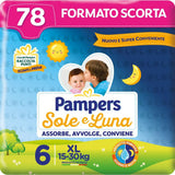 Pampers Sun and Moon Luiers, Unisex, Junior, Maat 5 (11-25 kg), 120 Luiers