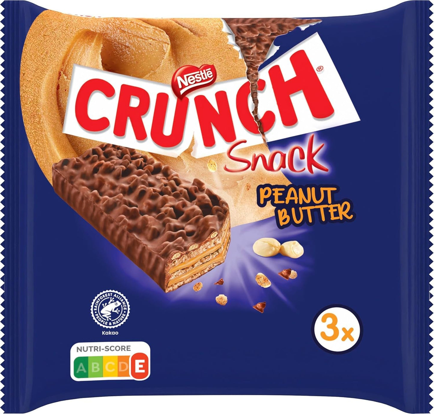 Nestlé Pindakaasrepen Krokante Pindakaas Granen Chocoladereep 9-pack (elk 3 x 31 g)