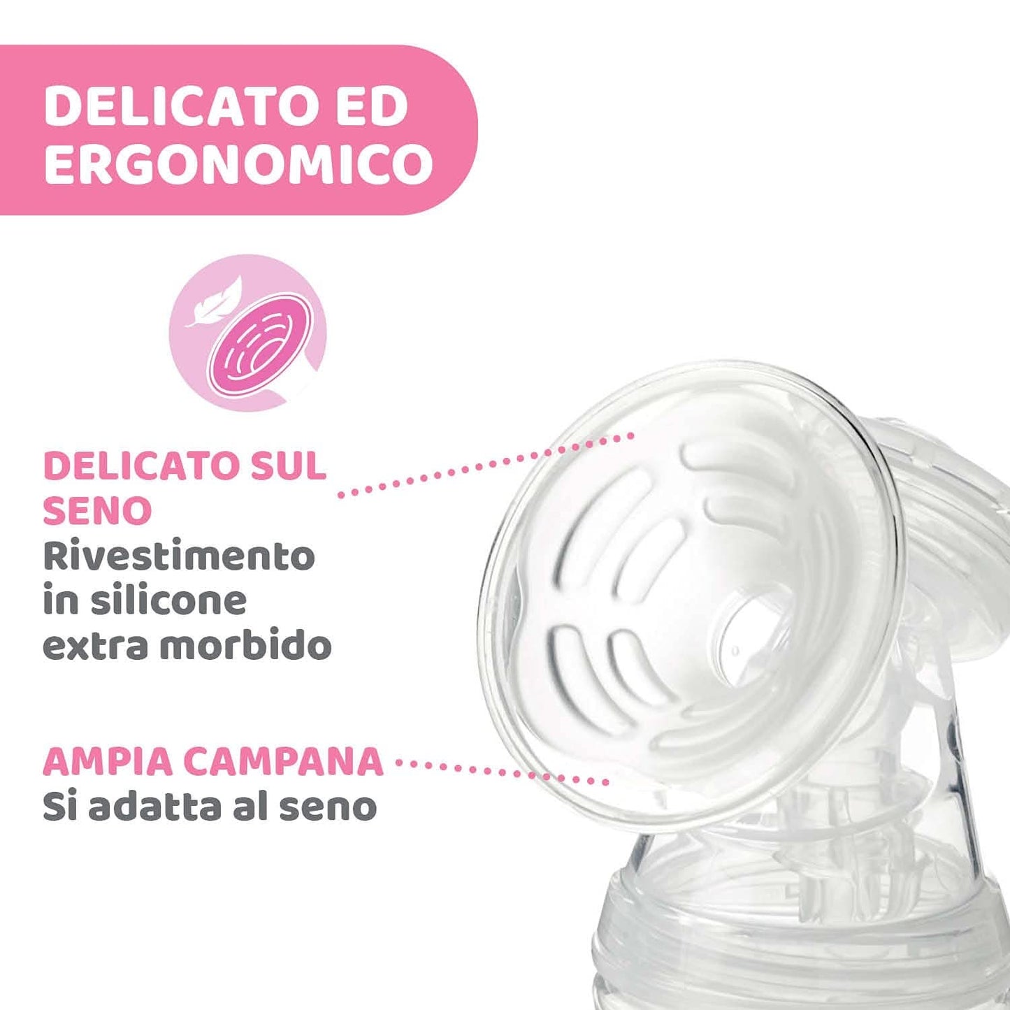 Chicco elektrische borstkolf met stimulatie- en extractiefasen, 10 intensiteitsniveaus, comfortabel en snel, ergonomische vorm, met schuine speen en strakke dop, wit, 150 ml Accessoires Voeding en borstvoeding Bebe Naty Shop