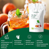 Oh My Fruit BIO fruitthee 100 g (50 kopjes) | Losse vruchtenthee met appels, hibiscus, frambozen, sinaasappels en steviabladeren REPLANTEA