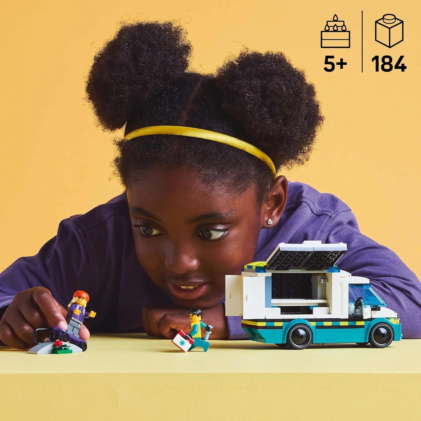 LEGO City Ambulance - speelgoed met 2 minifiguren (skateboarder en chauffeur) - educatief speelgoed voor jongens en meisjes vanaf 5 jaar - cadeau-ideeën voor verjaardagen en feestdagen 60451 Bouwsets Besuche den LEGO-Store