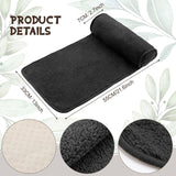 Chaise Lounge Nekkussen Hoofdkussen Pluche Verstelbaar Kussen Nekrol Antislip Fleece Sofa Nek Hoofdsteun Kussen voor Reizen Thuis Chaise Lounge Sofa Fauteuil (Zwart)