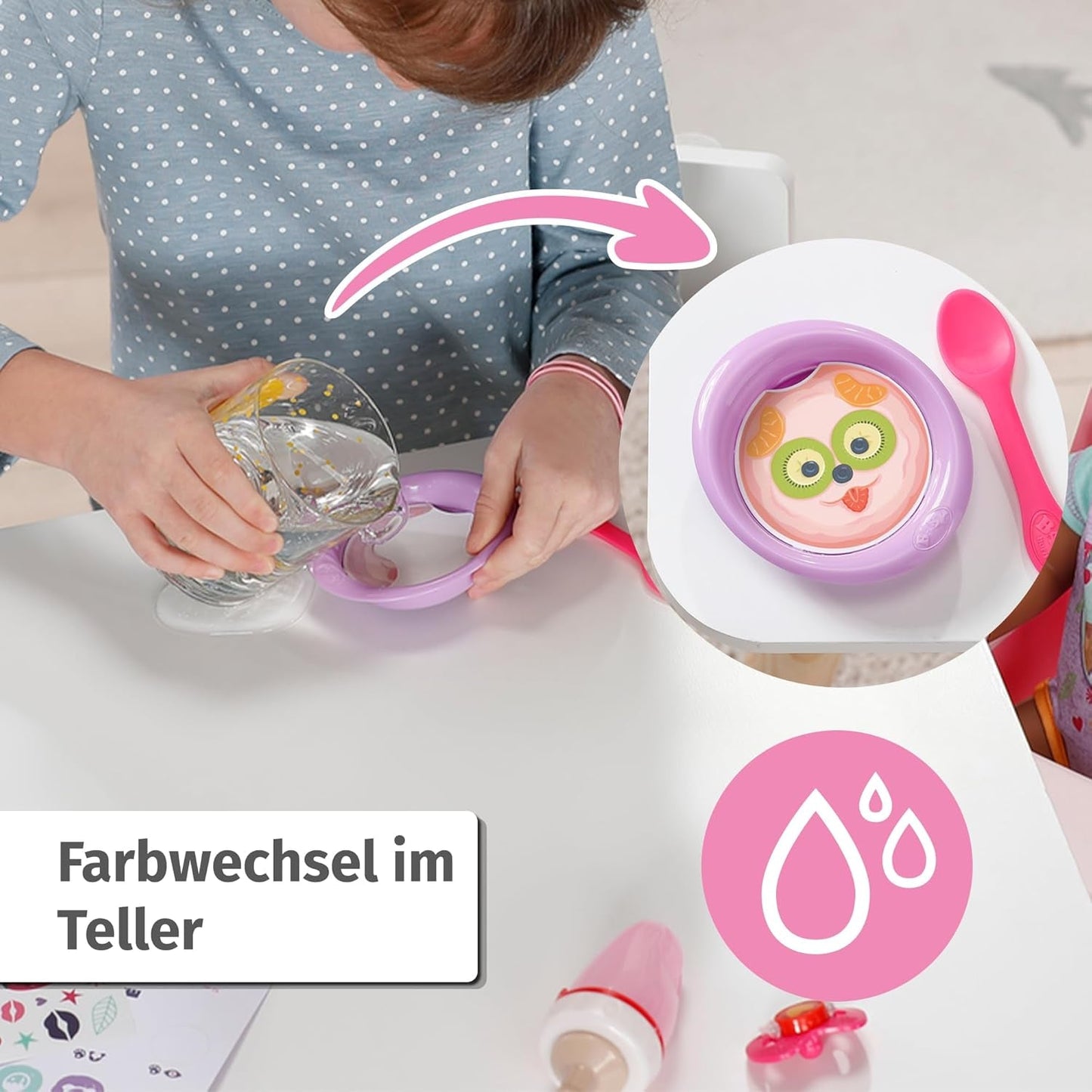 BABY Born Eva 43Cm, pop met 10 functies en accessoires, voor kinderen vanaf 3 jaar, werkt zonder batterij, grote pop 43Cm, 836408 Zapf Creation Dolls Naty Shop