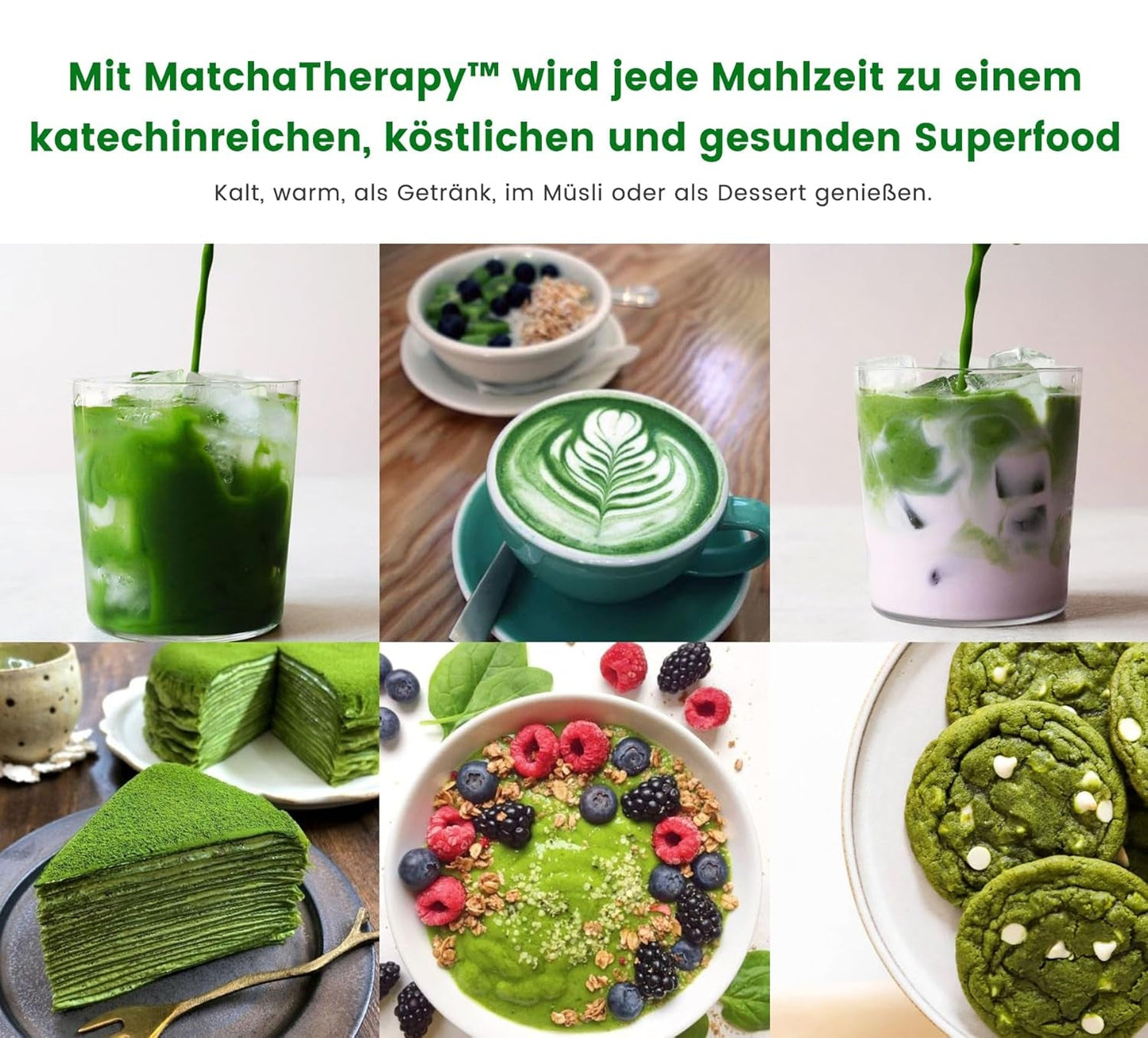 Matchatherapie 30+ | Biologische Matcha-theepoeder | 60 gram | Met een geverifieerd gehalte van minimaal 30 mg/g catechine EGCG | Ondersteunt het immuunsysteem en het energieniveau | Ceremoniële kwaliteit | Groene thee uit Japan