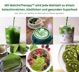 Matchatherapie 30+ | Biologische Matcha-theepoeder | 60 gram | Met een geverifieerd gehalte van minimaal 30 mg/g catechine EGCG | Ondersteunt het immuunsysteem en het energieniveau | Ceremoniële kwaliteit | Groene thee uit Japan