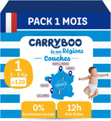 - Luier maat 1 (2-5 kg) – gezond en extreem absorberend – 12 uur lekvrij – ohne unerwünschte Substanzen – gemaakt in Frankrijk – betaalbare prijs – 120 wegwerpluiers