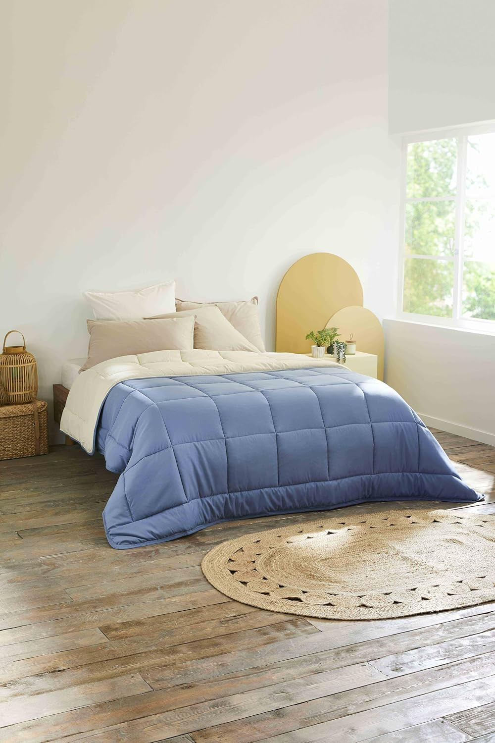 Toison D'Or Silkydor naturel dekbed, 380 satijnkatoen, 240 X 280 cm, wit Dekbedden en dekbedden Naty Shop Petrol/kit Complete Xl