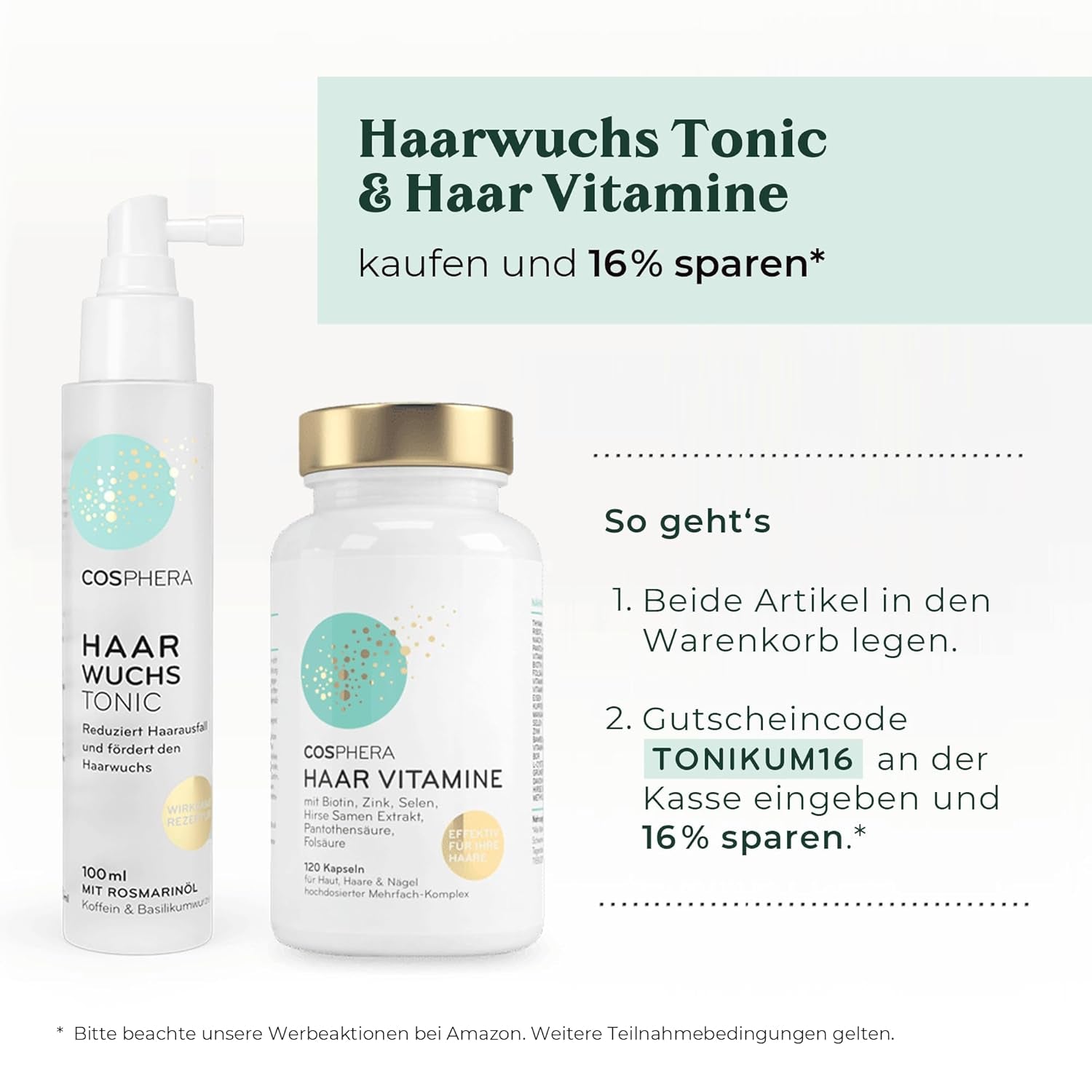 Rozemarijnolie haartonic spray 100 ml - Rozemarijnoliespray versnelt op natuurlijke wijze de haargroei - Haargroeimiddel voor vrouwen en mannen - Serum tegen haaruitval - Rozemarijn haarolie van Cosphera Hair Care Naty Shop
