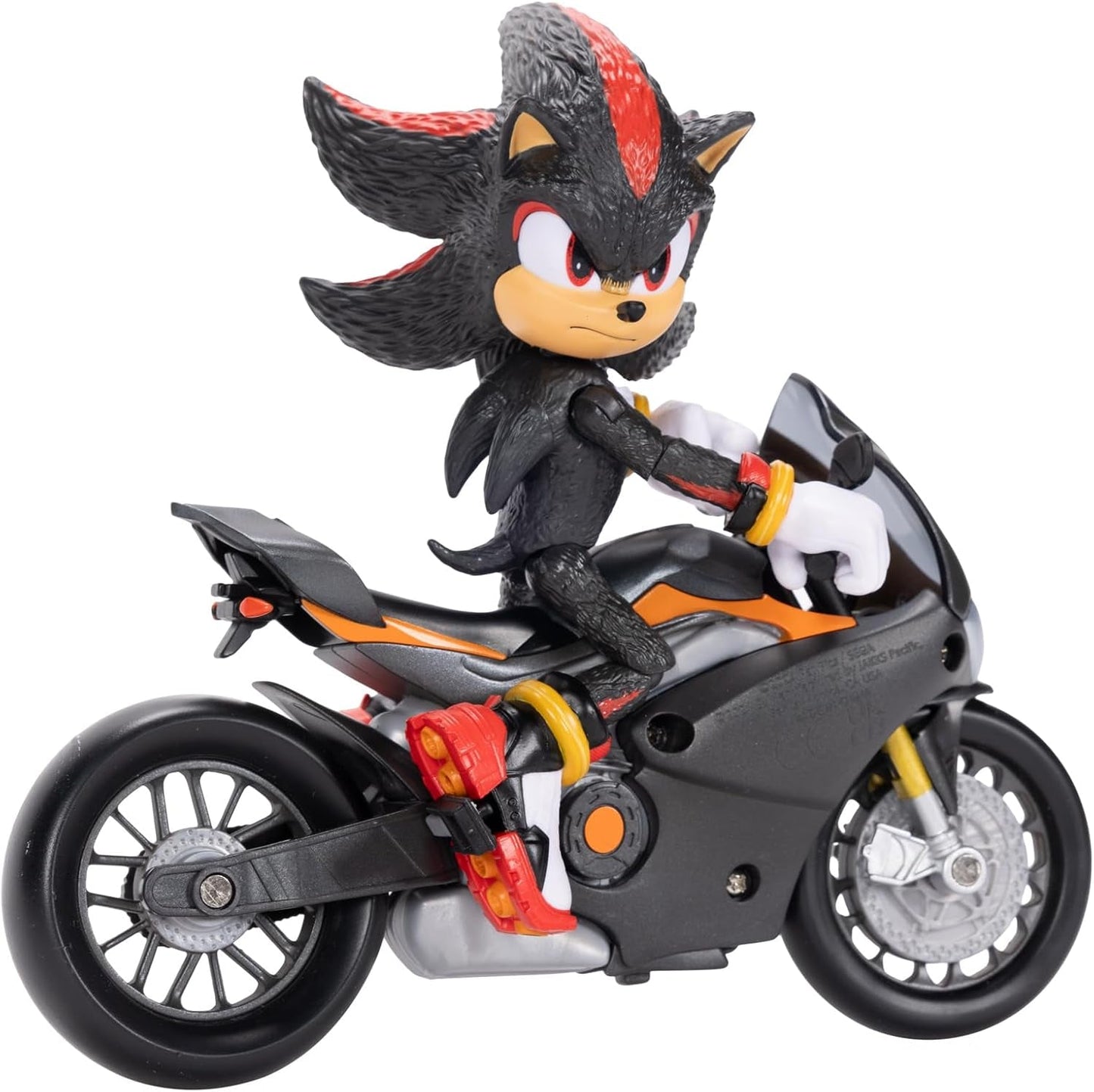Sonic 3 The Movie Shadow-figuur, 15 cm, beweegbaar, inclusief Shadow Mobile van Jakks Pacific, akoestisch, zwart actiefiguren Naty Shop