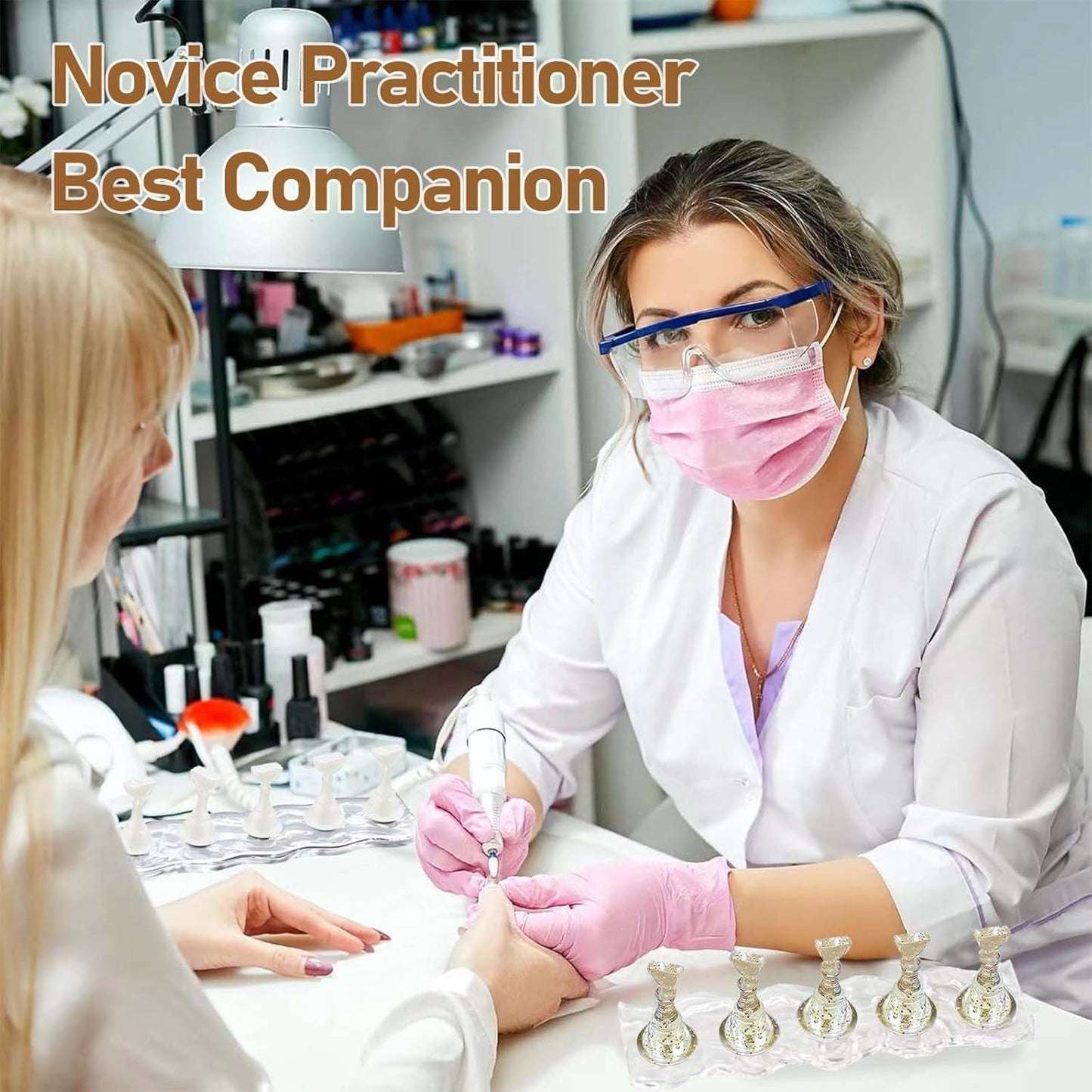 Nageldesignset - Premium trainingshand voor gelnagels, nagelaccessoires en kunstnagelset - Veelzijdige DIY-gelnagelset en nagelkunstaccessoires