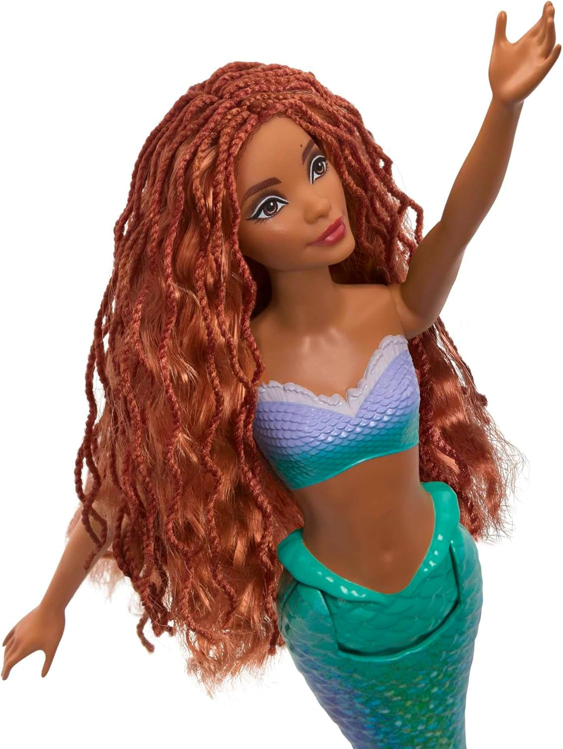 Mattel Disney Ariel - De kleine zeemeerminpop, geïnspireerd door de kleine zeemeerminfilm, zeemeerminspeelgoed, positioneerbaar, Disney-cadeaus, speelgoed voor kinderen vanaf 3 jaar, HLX08