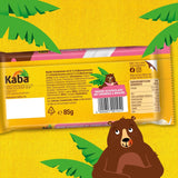 Kaba Witte Chocolade met Aardbeiensmaak en Bruisende Snoepjes, Chocoladereep, Reep 85g, Witte Chocolade met Aardbeienfruitige Smaak en Bruisende Snoepjes met Kaba Originele Smaak (Pack van 3)