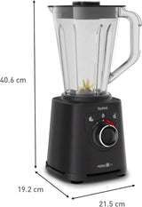Tefal Perfectmix+ standmixer, 3 automatische programma's, Powelix-Klingentechnologie, luchtkoelsysteem, 2 liter inhoud, Tritan-Behälter, Inkl. Spatel, Schwarz, BL88A831 Keuken Naty Shop