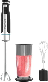 Cecotec Handmixer Powergear 1500 - Klingen Aus Titanium Beschichtung, 21 Geschwindigkeitsstufen, 1500 W, Inclusief Glas Met Deckel. (Schwarz en Edelstahl, XL) Keuken Naty Shop 2 Zubehörteile