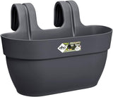 elho Vibia Campana Easy Hanger M 36 - Pot voor balkon en buiten - Ø 36,0 x H 26,5 cm - Zwart/Antraciet