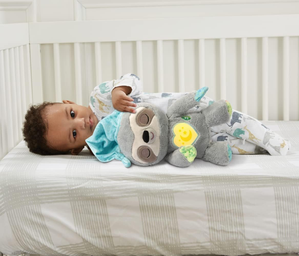 VTech Baby Schnarchi, de slaperige luiaard - Schattige knuffel om je te helpen in slaap te vallen - Met natuurlijke en alledaagse geluiden, muziek en nachtlampje - Voor baby's vanaf de geboorte Bebe Toys Naty Shop