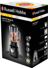 Russell Hobbs Standmixer [1.5L Glasbehälter] Matt Schwarz (Starker 0.9PS Motor, Impuls-/Ice-Crush-Funktion, Edelstahlmesser, Bpa-Frei Mixer, Elektrischer Zerkleinerer, Smoothie-Maker) 24722-56 Keuken Naty Shop