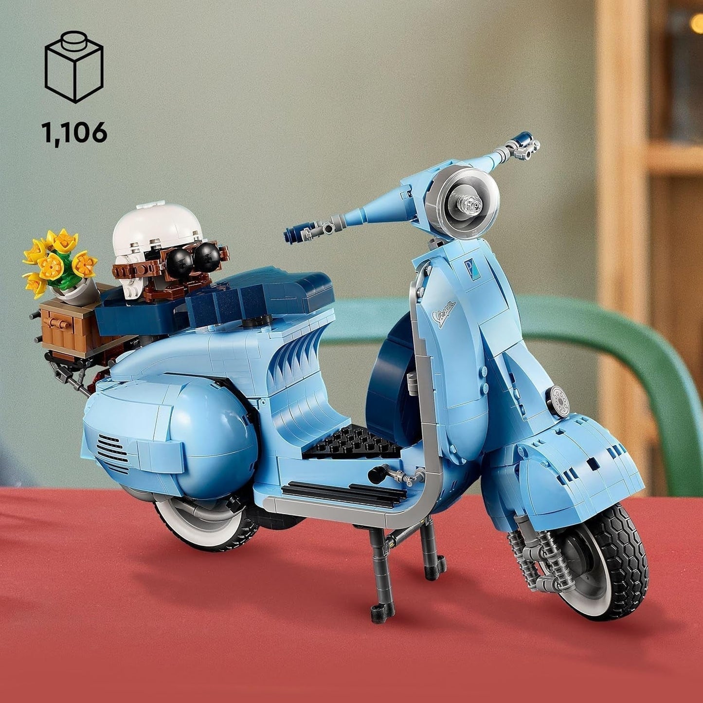 LEGO Icons Vespa 125, bouwbaar motormodel, vintage Italiaanse scooter, modelbouwset voor volwassenen, tentoonstellingsstuk als kamerdecor, cadeaus voor dames en heren 10298 Bouwsets Besuche in LEGO-Store