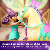 Unicorn Academy AVA en Unicorn Leaf Set - Originele figuren van ca. 12 cm groot uit de populaire Netflix-serie Met twee accessoires en haarborstels Voor fantasierijk rollenspel, voor kinderen vanaf 4 jaar Actiefiguren Naty Shop