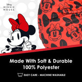 Ful Concept One Disney Minnie Mouse reis-nekkussen met 3D-oren en veer voor vliegtuig, auto en kantoor, comfortabel en ademend, rood/zwart Naty Shop reiskussens