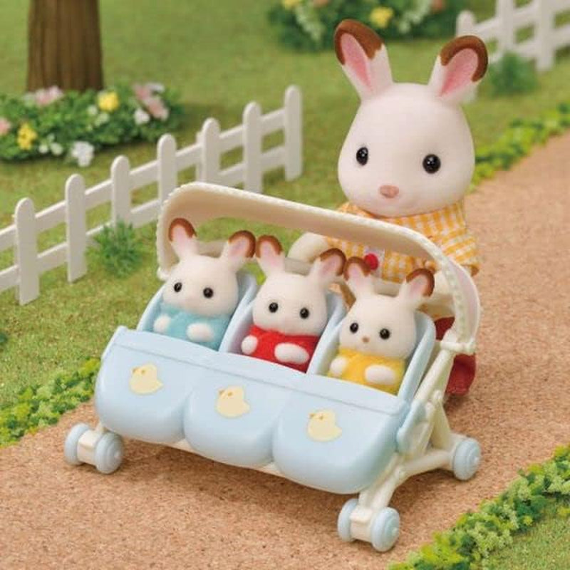 Sylvanian Families L5533 Triplets-kinderwagen - Poppenhuisspeelset Naty Shop Dolls