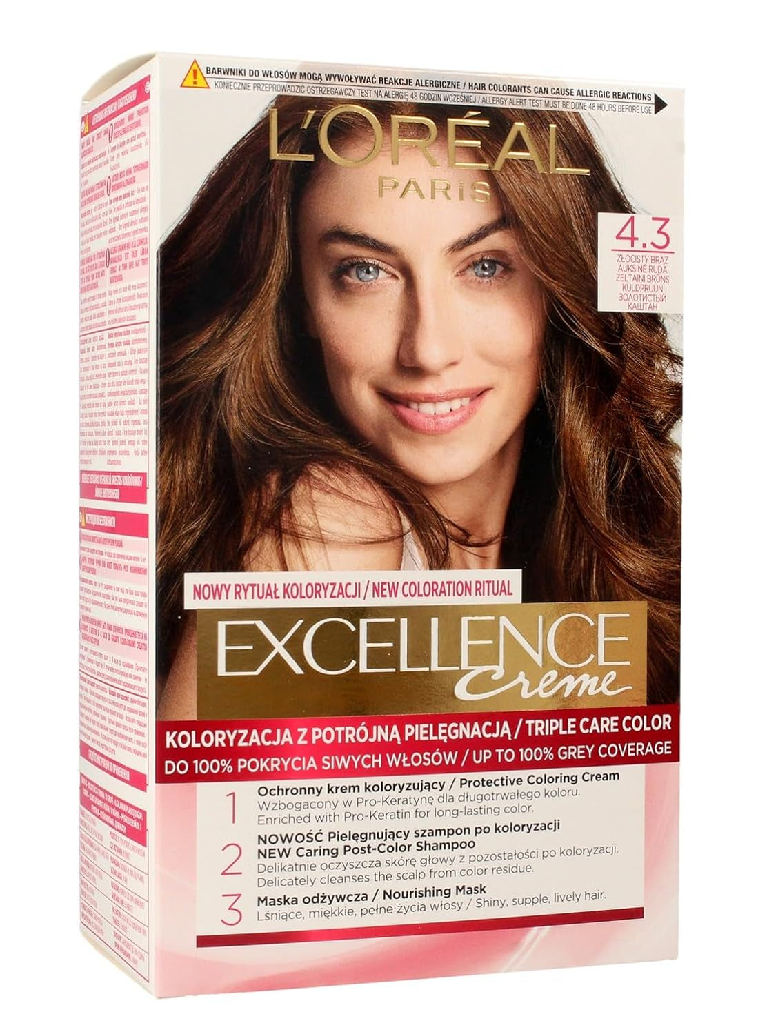 L'Oréal Paris Excellence 6.41 Haarkleur - Licht Amber Brons Naty Shop Haarverf 4.3 Goudbruin