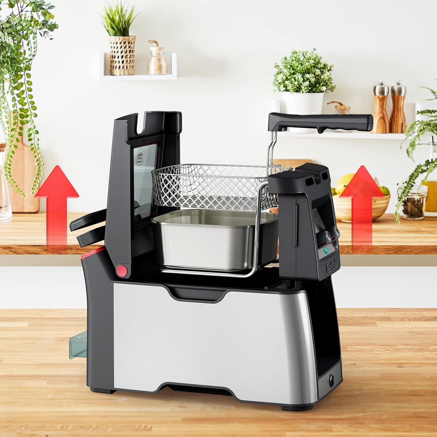 Tefal FR600D Clear Duo Frituurpan, frituren met minder rook en geurtjes, inhoud 1,2 kg, thermostaat, timer, groot kijkvenster zonder condens Huishoudelijke apparaten Naty Shop