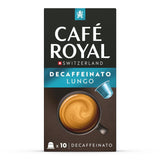 Café Royal Lungo Decaffeinato – Nespresso®-compatibele koffiecapsules, 100% Arabica, Intensität 5/12, Rainforest Alliance, cafeïnevrij, 100 capsules