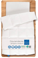 Allnights - Lichtgewicht comfortdekbed 135X200 100% nieuwe veren en dons, geschikt voor mensen met allergieën, wasbaar tot 60°C, made in Germany Dekbedden en quilts Naty Shop 200 X 200 Cm Thermische klasse Licht