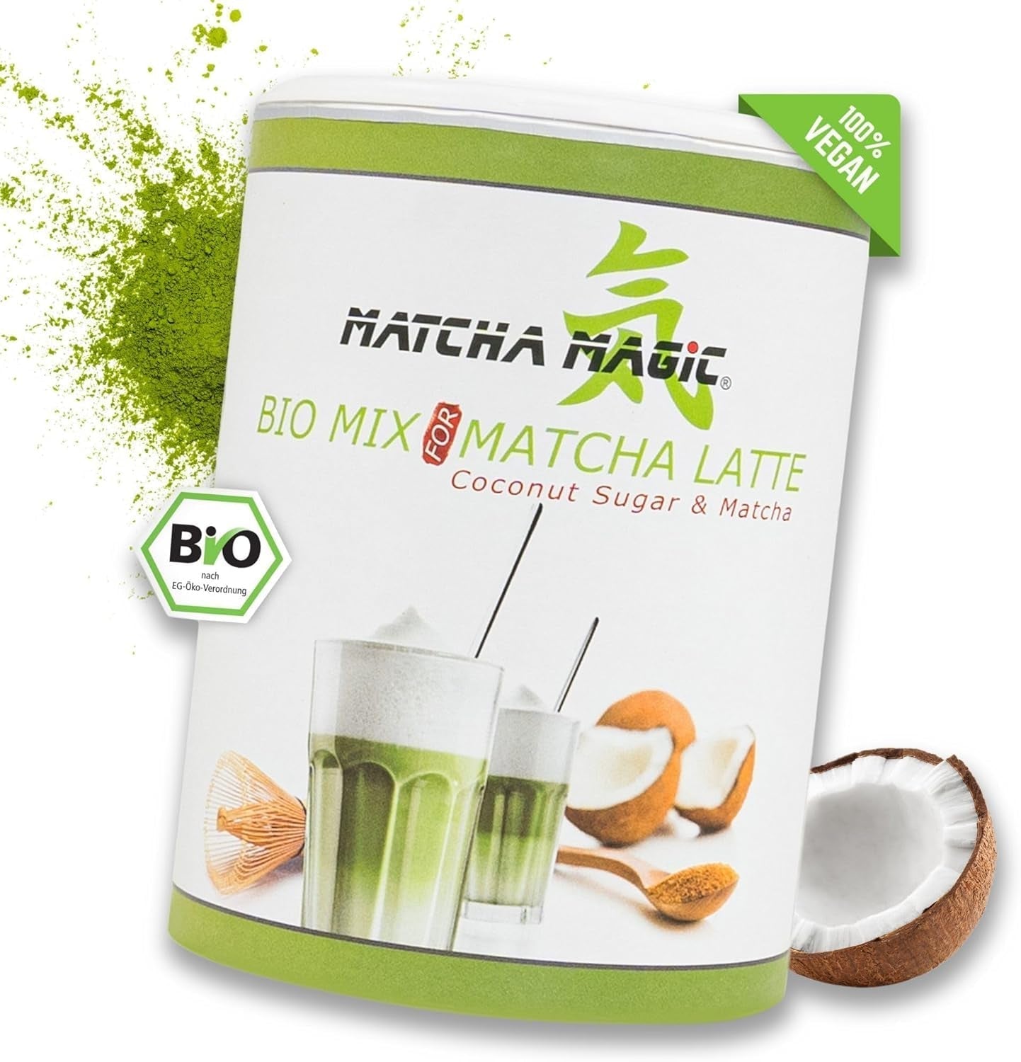 Matchamagic - Biologisch matcha latte poeder uit Japan met kokosbloesemsuiker voor een heerlijke thee