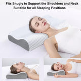 Ecosafeter Memory Foam Kussen Neksteunkussen Ergonomisch nekkussen voor verschillende slaaphoudingen met afneembare hoes Cervicale orthopedische kussens Naty Shop