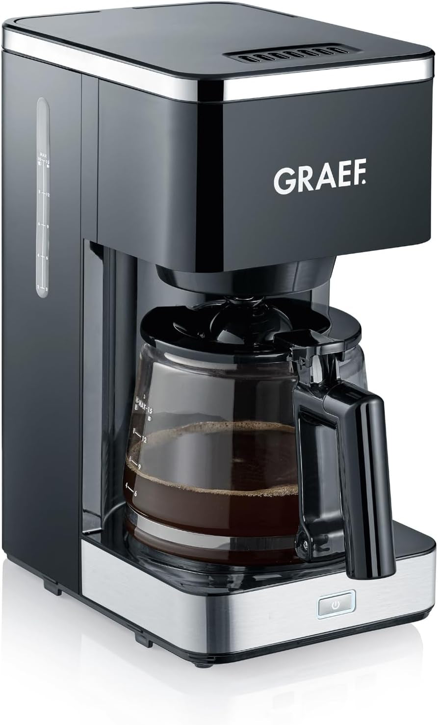 GRAEF. FK402 Filter-espressomachine Zwart, 1,25 liter, warmhoudfunctie, timer, pre-infusiefunctie, zetkop voor optimale smaakontwikkeling, eenvoudig in gebruik