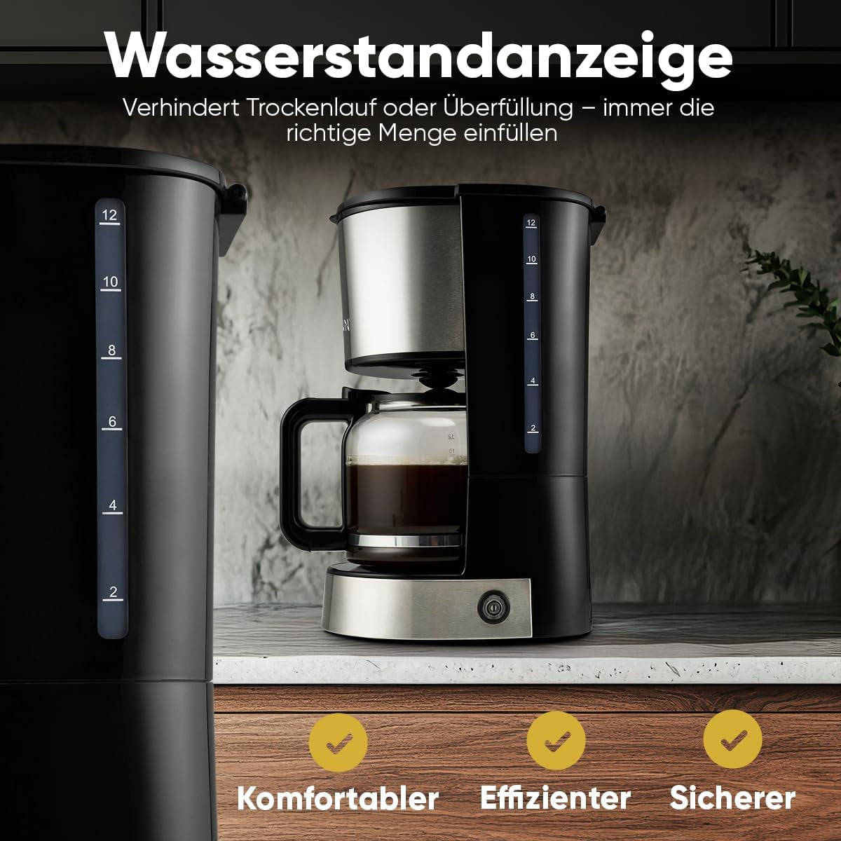 Espressomachine met Bomann®-filter | voor 12-14 kopjes | Koffie-espressomachine met filter | Roestvrij stalen behuizing | Anti-druppel | Espresso | Koffie-espressomachine met filter | 800W | KA 6071CB