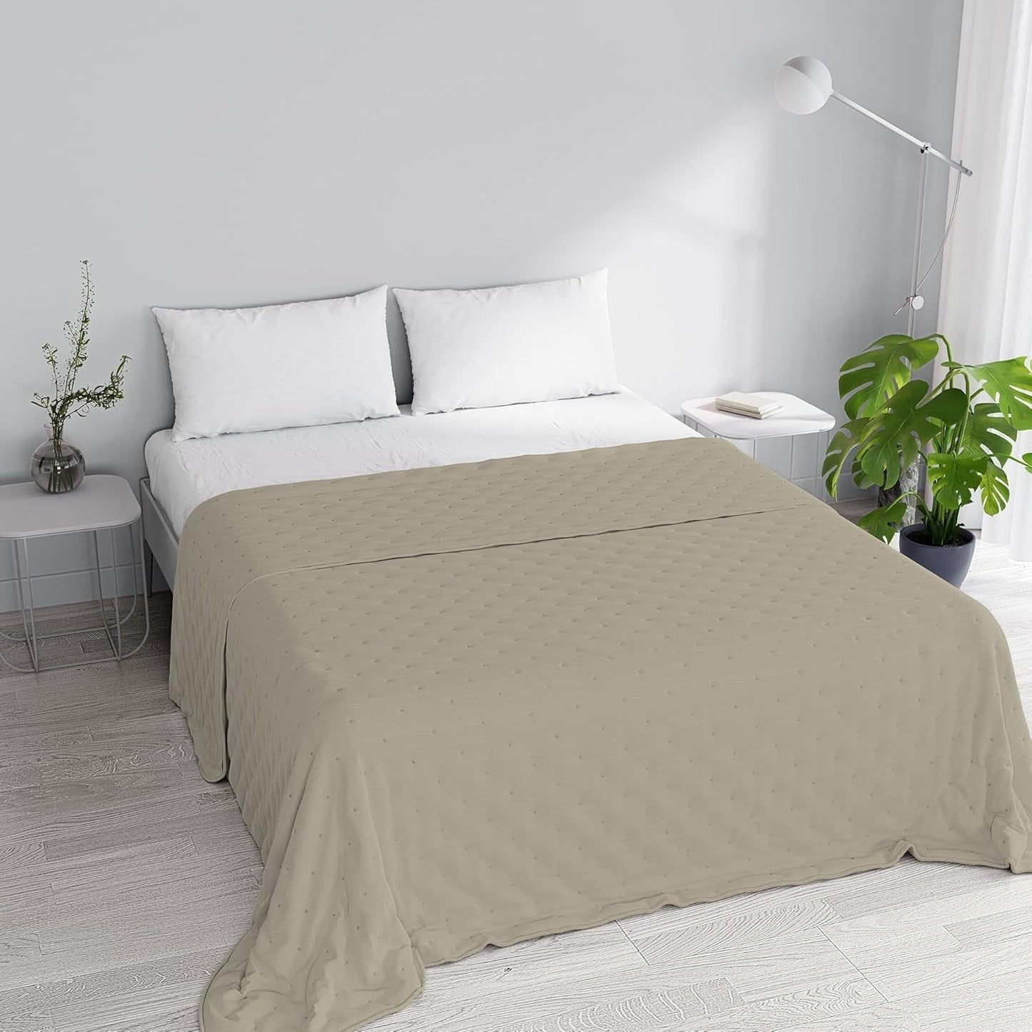 Italiaans beddengoed zomerdekbed CHIC, microvezel, DUBBEL 250X250Cm, bruin Dekbedden en dekbedden Naty Shop