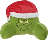 Grinch Kussen - Rugkussen voor bed en bank, rugsteun met armleuningen, leeskussen voor rug, nek en hoofd, groen, 40 x 38 cm