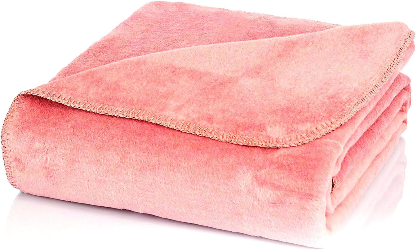 Glart comfortabele deken Flower of Life Pink-Ecru XL, 150X200 Cm, extra donzig als bankdeken bankdeken, yogadeken reddingsdeken deken, pluche banksprei Bedden en dekens Glart Uni-Altrosé 150X200Cm