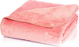 Glart comfortabele deken Flower of Life Pink-Ecru XL, 150X200 Cm, extra donzig als bankdeken bankdeken, yogadeken reddingsdeken deken, pluche banksprei Bedden en dekens Glart Uni-Altrosé 150X200Cm